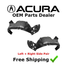 2016-2018 Acura ILX Front LH+RH PAIR Inner Fender Liner Splash Shield NEW (OEM)