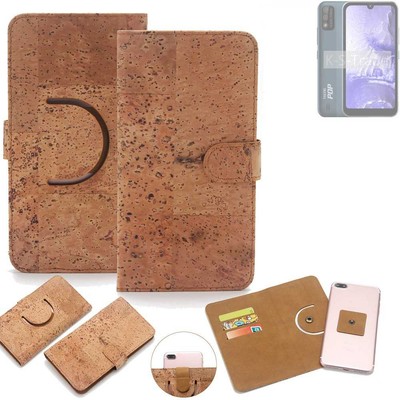 Wallet case für Tecno Pop 5S Kork Schutz Hülle Walletcase Cover Tasche