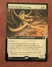 MTG *EXTENDED ART* Aetherdrift Commander PREIST OF THE CROSSING NM