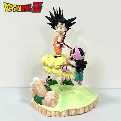 Figurine Son Goku et Chichi Dragon Ball Z Nuage Bâton Magique 10 cm Enfant - Photo 1/4