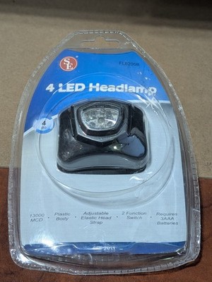 Sona Enterprises - #FL8205B - 4 LED Headlamp w/ Strap - NOS