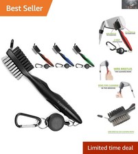 Black Golf Club Brush  Groove Cleaner with Sharp Pick for Optimal Performance
