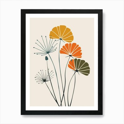 Pusteblume 2 Kunstdruck gerahmt Wand A gerahmt Wandbild Poster Leinwanddruck Bild