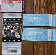 Washington Mystics 2003 Ticket Stub & Voucher Lot NBA Original Game 7
