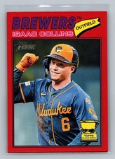 2026 Topps Heritage Isaac Collins #102 Red Border