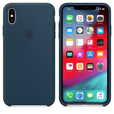Original Apple Silikon Case für iPhone XS Max - Pazifikgrün - MUJQ2ZM/A - Neu
