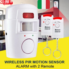 Kit allarme antifurto casa ufficio box sirena 105 DB wireless con 2 telecomandi