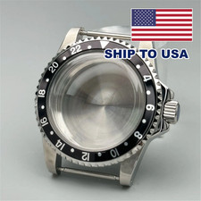 39.5mm Aluminum Vintage Dome Bezel Insert for NH35 Seiko Mod Parts Watch Case