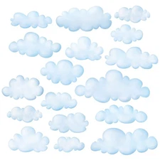 DS-8030 Clouds Kids Wall Stickers Wall Decals Peel and Stick Removable Wall S...