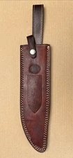 Chipaway Cutlery Knife Sheath Brown Leather Handtooled Belt Loop Snap Close 11"