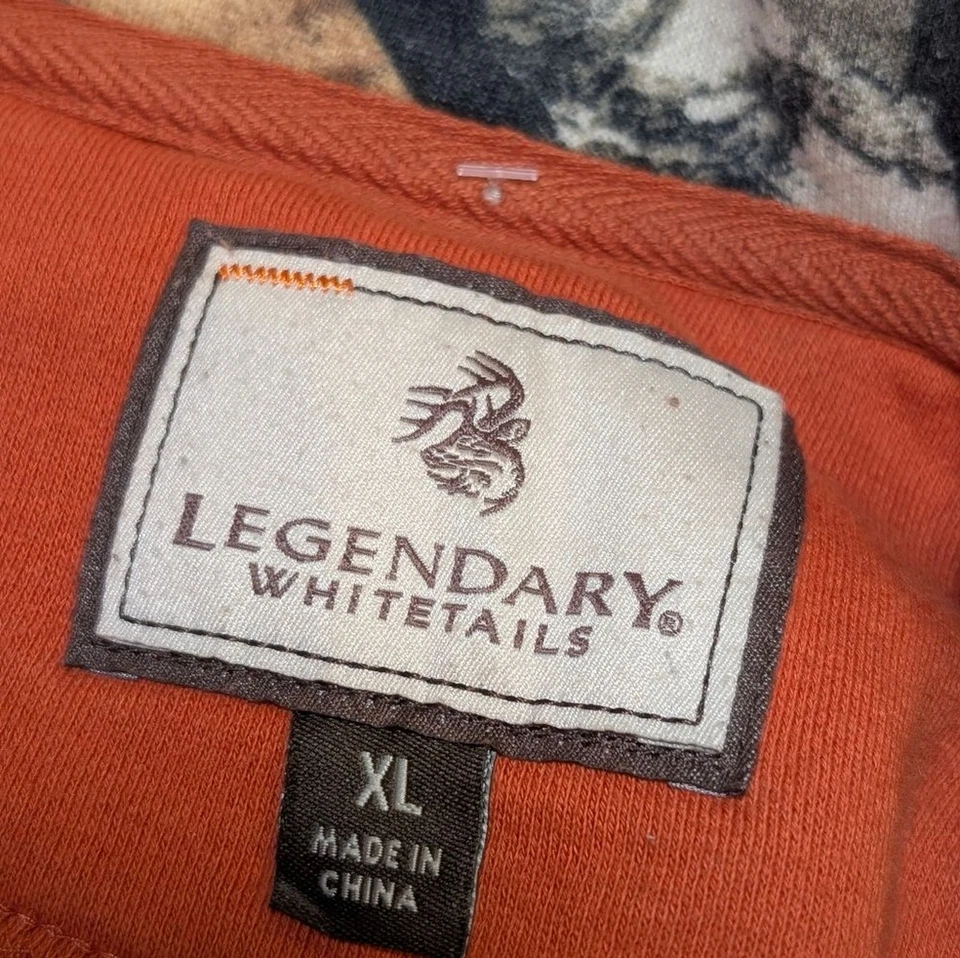 Legendary Whitetails Camuflaje Manga Cremallera Sudadera con Capucha XL Naranja Caza Aire Libre Sudadera Foto 2 de 4