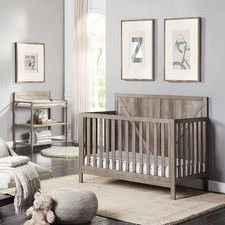 Vintage Chestnut 4-In-1 Convertible Baby Crib for Lasting Comfort and Style