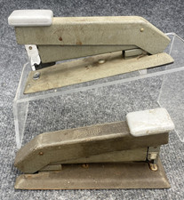 Vintage Bostitch B5 Stapler Lot of 2 - Grey Mid Century Office - Restorable / Pa