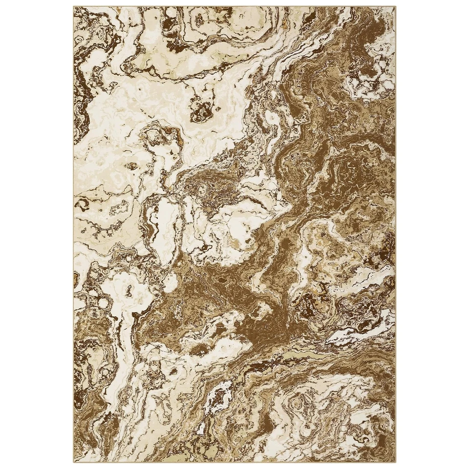 Tapete de mármore abstrato, 5'x7' design moderno padrão de mármore boho lavagem ultrafina... - Imagem 2 de 4