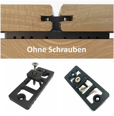 400 Kombi-Abstandhalter Terrassendielen und verdeckte Befestigung/WPC Clips 5mm