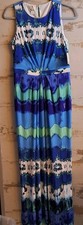 NWT Donna Morgan Sleeveless Maxi Dress With Slit Sun Vacation Ocean Sz6