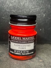 Testors Model Master Fluorescent Red 1775 Semi Gloss Enamel Paint .5 oz