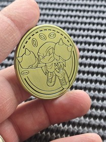 Knuckles Sonic Sega Shop UK Coin Medal Exclusive Rare Promo GENESIS SATURN CD 32