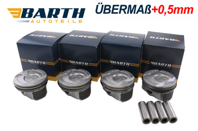 4x Kolben Übermaß +0.5mm HYUNDAI KIA 1.6 GDi 23041-2B600 23041-2B620 G4FD G4FJ