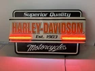 Vintage Harley-Davidson Superior Quality Motorcycle Neon Sign RARE WORKS 20 X 12