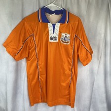 VINTAGE NEWCASTLE WEST (UNITED) ENGLAND SOCCER FOOTBALL JERSEY COLLAR #7 XL