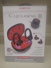 NEW Sport Earbuds Acellories Cyclone Pro Black  Red True Wireless 6hr L K