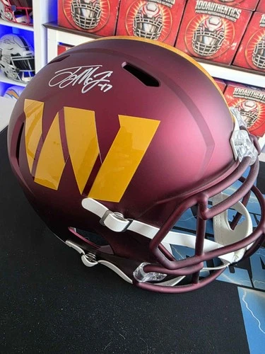 Washington Commanders Terry McLarin Autographed Rep Helmet Beckett Authenticated