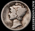1917-S Mercury Dime- Silver- Scarce Better Date No Reserve #J1441