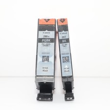 2 Genuine Canon Ink Cartridges CLI-281 Black  PGI-280 XL Black NEW