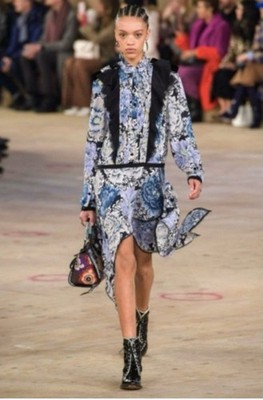 New! Coach 1941 x Kaffe Fassett Print Ruffle Pleated Dress SZ 2