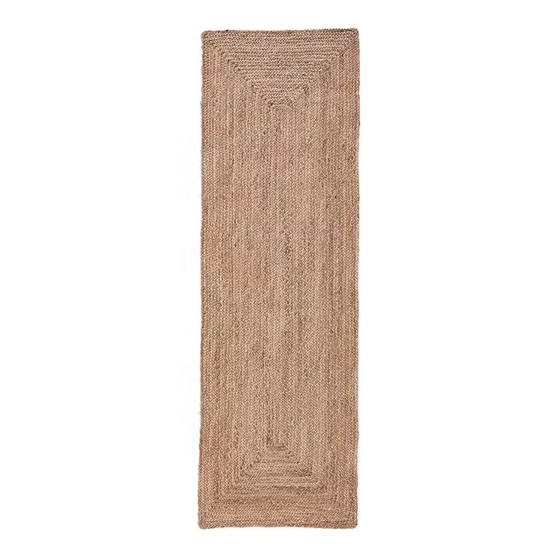 Natural Runner Jute Rug Area Handmade Jute Carpet Home Decore - Image 3 of 4