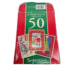 Original Vintage Unused Christmas Cards Envelopes 1970s 1980s Kitsch Cute Retro