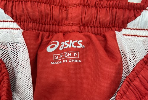 Pantalones para correr ASICS rojos entrenamiento atlético fitness para mujer, S - Imagen 4 de 4