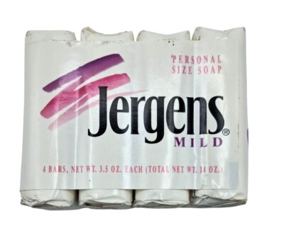 Vintage 4X Jergens Mild Bath Bar Soap Personal Size NOS 3.5 oz 90s TV Prop Movie