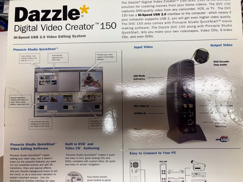 Dazzle DVC 150 Hi-Speed USB 2.0 Analog To Digital Video Editing System - Photo 5/10