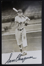 Sam Chapman (d.2006) Philadelphia Athletics Autographed Signed 3x5 ROWE Postcard