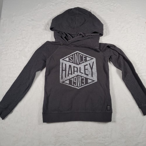 Harley Davidson Damen Graphic Langarm Doppel Kapuzen Sweatshirt Gr. S - Bild 1 von 6