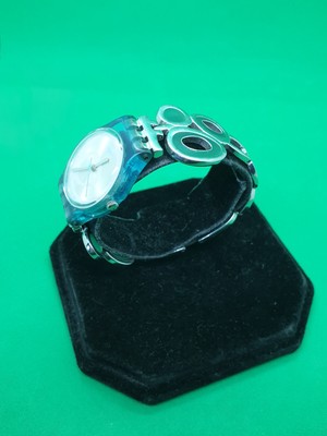 Swatch Silver and Aqua Women\'s Watch s-l400.jpg main image 3