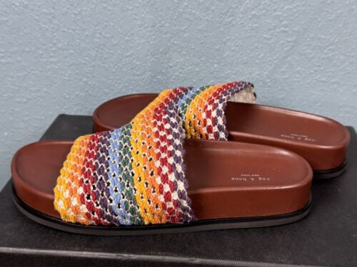 Rag &Bone Bailey Sandals Women’s Slides Size 5 Multi Color Knit MSRP $325 - Picture 3 of 8