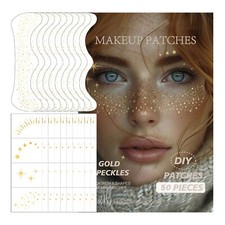 50 Pcs Makeup PatchesGold-Face Glitter Speckles PatchesGlitter Freckles Face ...