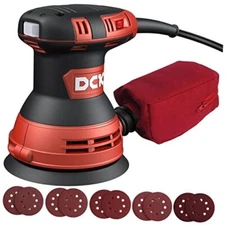  Random Orbital Sander, 3.0 AMP Corded Palm Sander, 6 Speeds Max 12,000 OPM, 5 