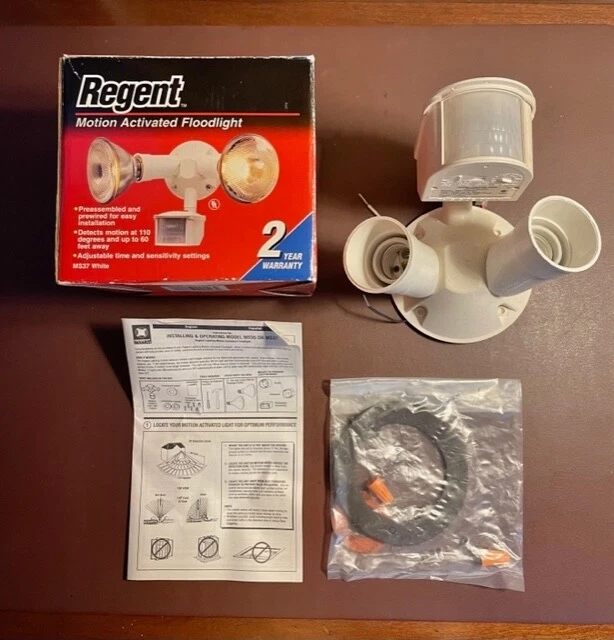 Regent Motion Activated Security Floodlight Twin Head 2 Lights