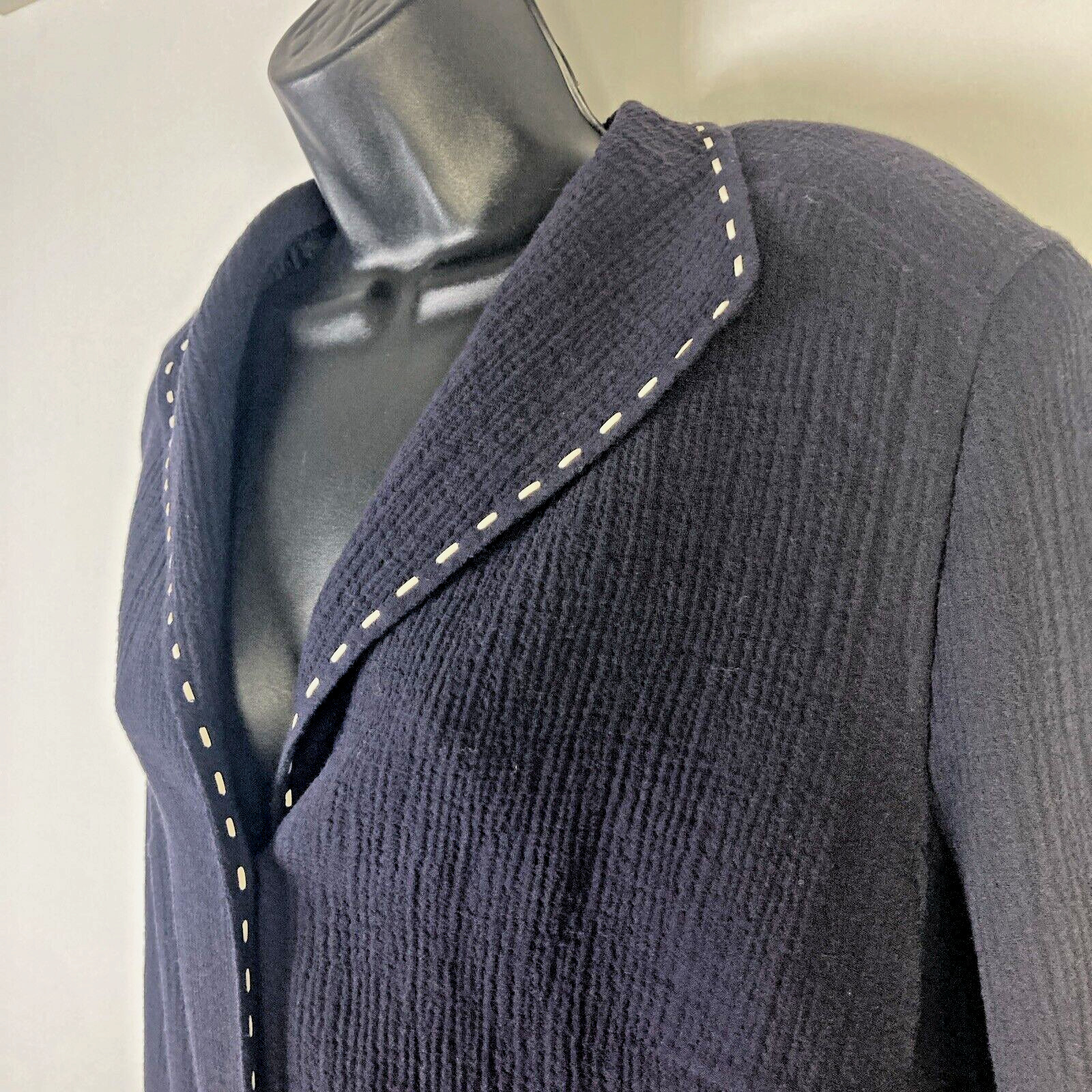 ESCADA 46 Blazer Jacket lightweight crinkle wool … - image 6