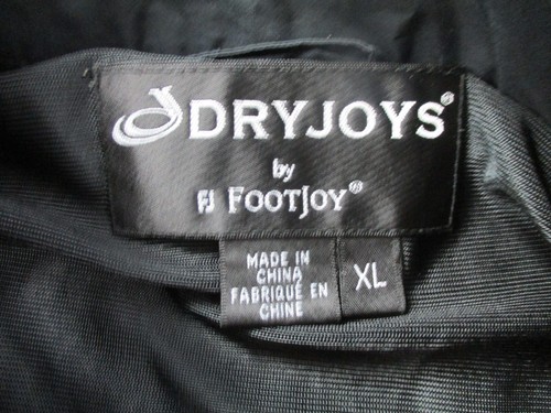 Footjoy Jacket Mens Extra Large Black Dryjoys Short Sleeve Golf Windbreaker - Picture 4 of 9