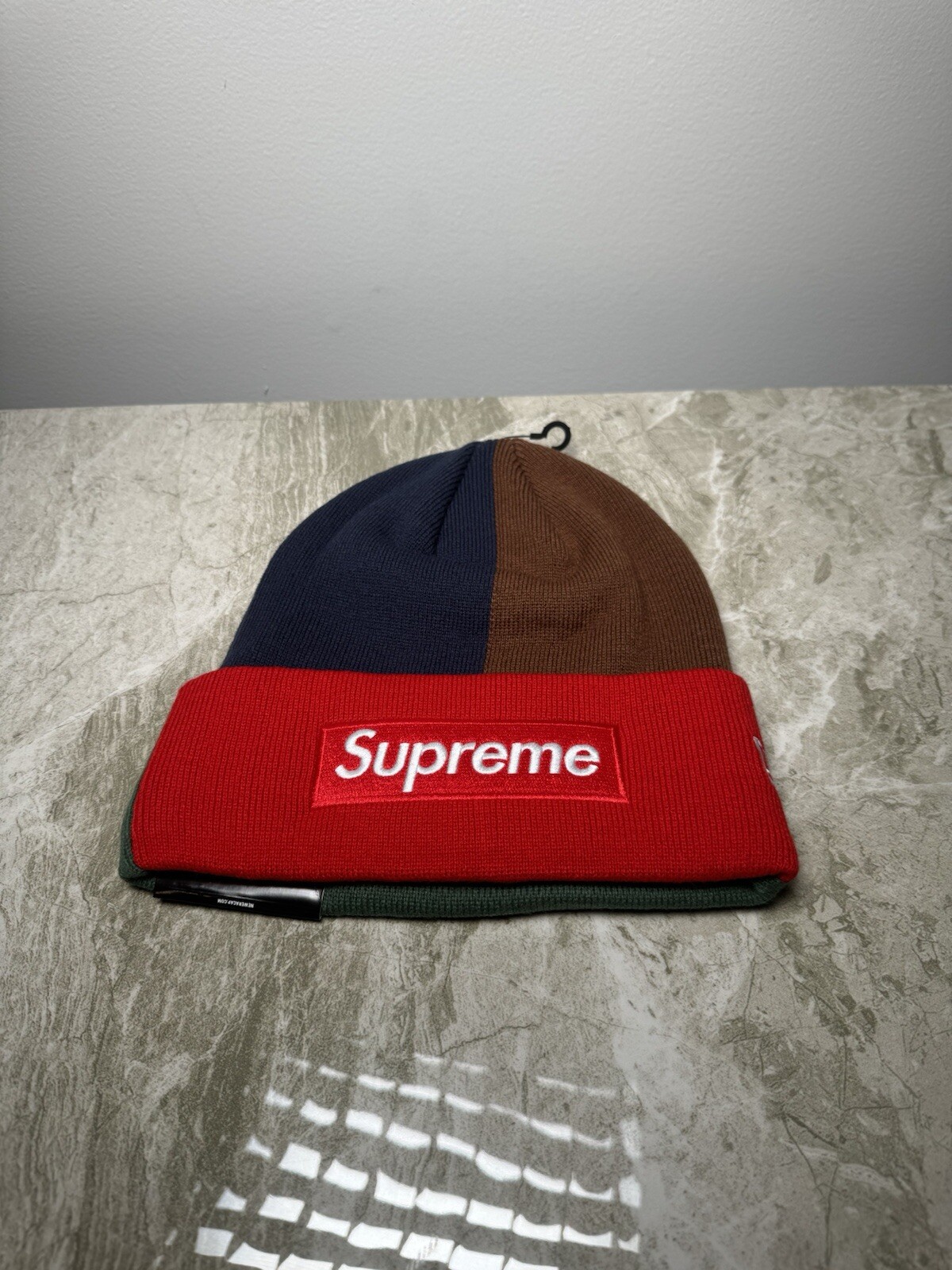 Supreme New Era Box Logo Beanie Black Winter Knit Hat