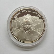 1993 World Youth Day Denver Colorado 1 Oz .999 Silver Proof Round 47.49 per troy oz