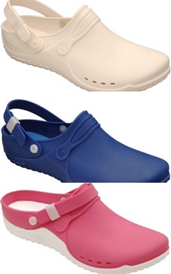 SCHOLL ZOCCOLI LEGNO DA 35 A 46 CLOG BIANCO BLU NAVY UOMO DONNA DR.SCHOLL/'S
