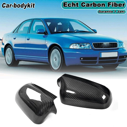 Carbon Fiber Exterior Mirror Caps Fits Audi A4 B5 1998-2001 Mirror Caps Mirror 