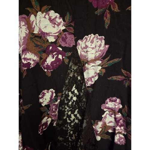 Live 4 Truth Floral Kimono Open Front Lace Trim Bohemian Cardigan L - Picture 4 of 6