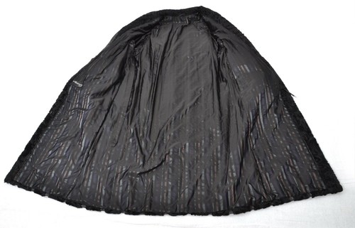US3493 REAL BLACK SWAKARA PERSIAN LAMB FUR COAT SIZE L - CLASS OF KARAKUL - Picture 12 of 12